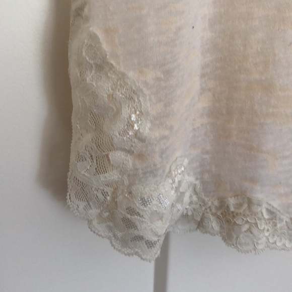 Free People burnout tee with lace detail - Picture 7 of 7